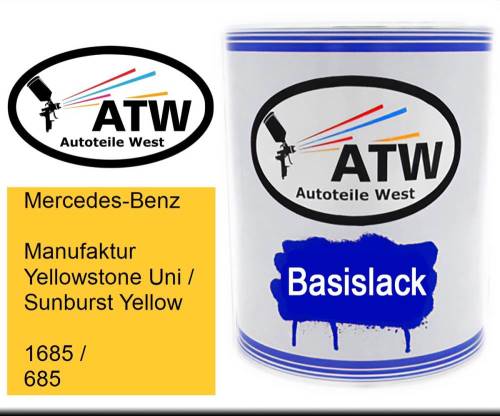 Mercedes-Benz, Manufaktur Yellowstone Uni / Sunburst Yellow, 1685 / 685: 1L Lackdose, von ATW Autoteile West.
